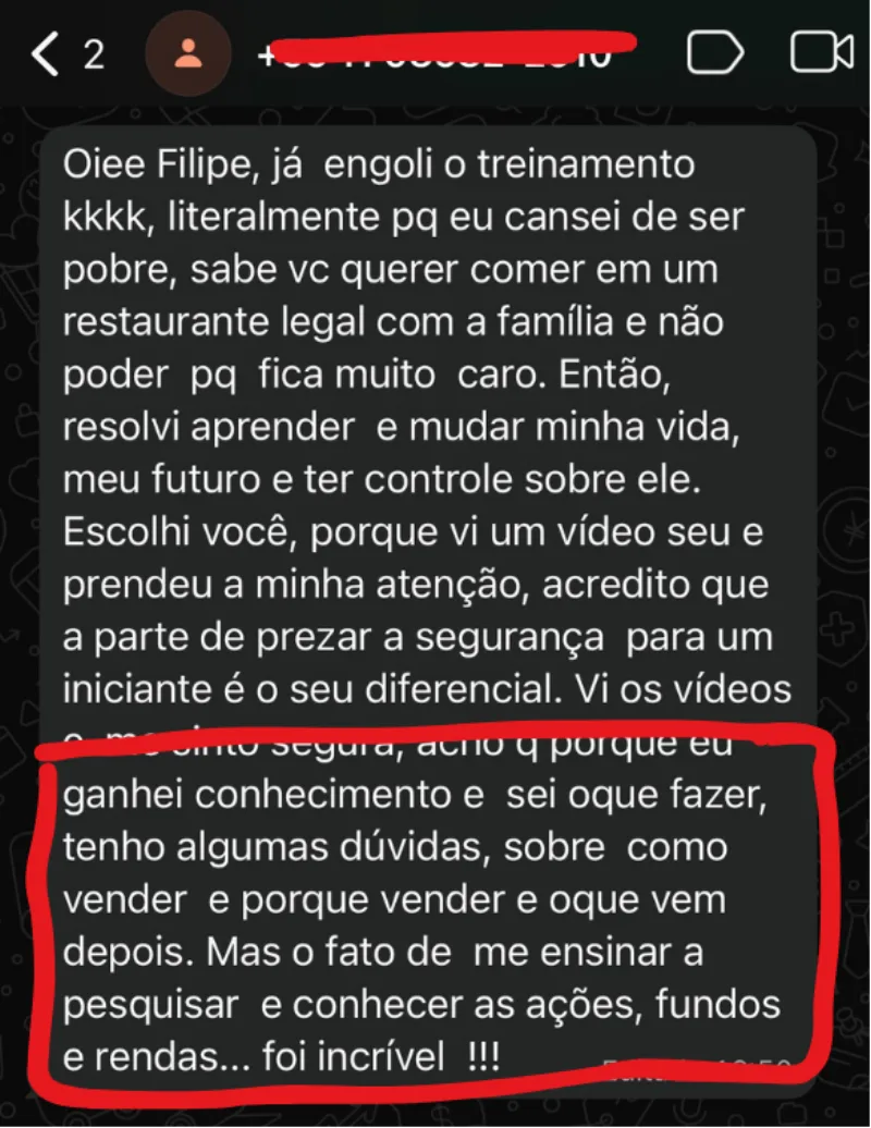 Depoimento real 2
